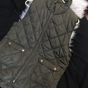 Olive green vest